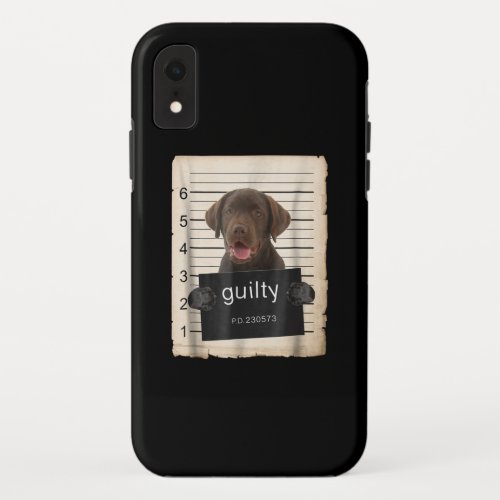 Dog Lover  Guilty Chocolate Labrador Bad Dog iPhone XR Case