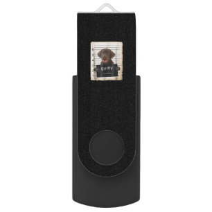 Dog Lover   Guilty Chocolate Labrador Bad Dog Flash Drive