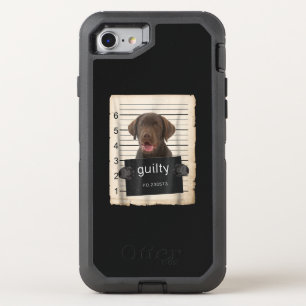 Dog Lover Guilty Chocolate Labrador Bad Dog OtterBox Defender iPhone SE/8/7 Case