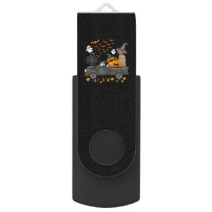 Dog Lover Halloween Labrador Truck Trick Or Treat Flash Drive