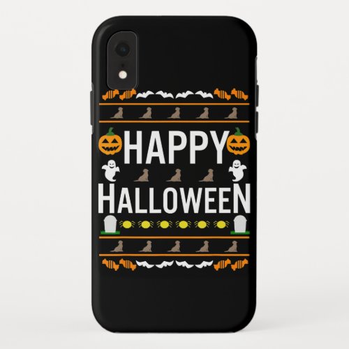 Dog Lover  Happy Halloween Chocolate Labrador iPhone XR Case