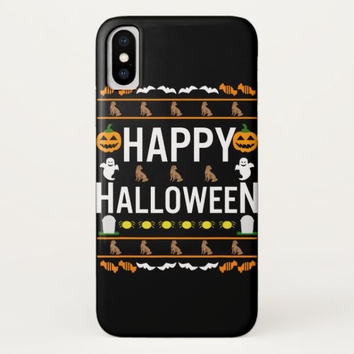 Dog Lover  Happy Halloween Chocolate Labrador iPhone XS Case