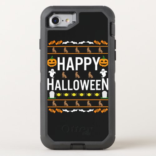 Dog Lover  Happy Halloween Chocolate Labrador OtterBox Defender iPhone SE87 Case