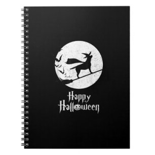 Dog Lover Happy Halloween Lab Witch Riding Broom Notebook