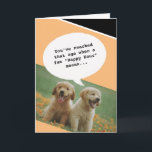 Dog lover Happy Hour Getting Old Funny Birthday Card<br><div class="desc">Looking for a hilarious birthday card that will make your friend or loved one laugh out loud? Our Happy Hour, Getting Old Funny Birthday Card is the perfect choice. This humorous card features a witty joke about the joys of napping and the inevitable passage of time. As your recipient gets...</div>