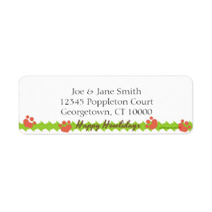Dog Lover Happy Howlidays Label