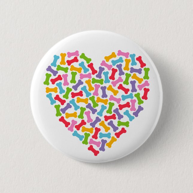 Dog Lover Heart Button (Front)