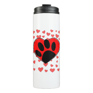 Dog Lover Hearts All Over Thermal Tumbler