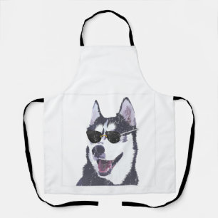 dog lover husky sunglasses dog owner pet animal h apron