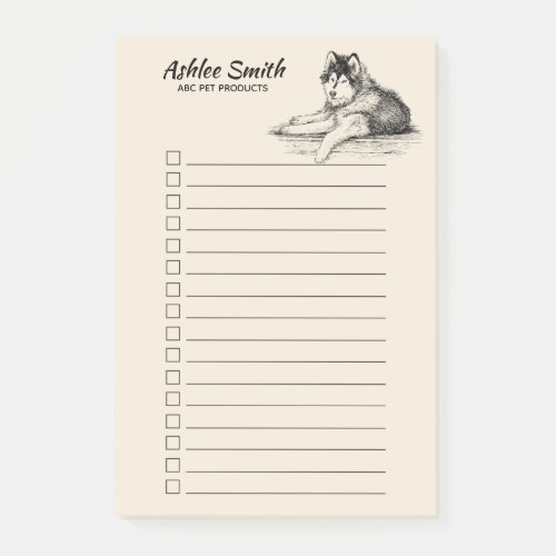 Dog Lover _ Husky _ To Do List  Post_it Notes