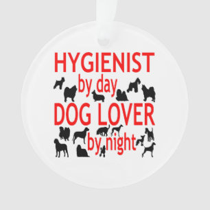 Dog Lover Hygienist in Red Ornament