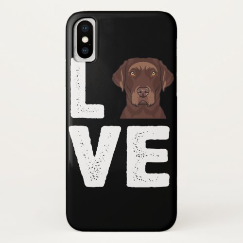 Dog Lover  I Love Chocolate Labrador iPhone XS Case