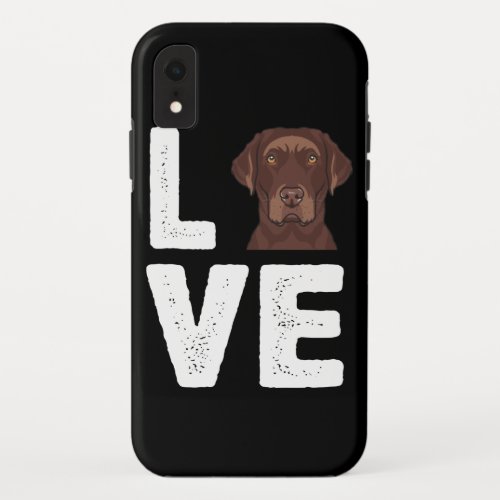 Dog Lover  I Love Chocolate Labrador iPhone XR Case