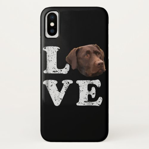 Dog Lover  I Love Chocolate Labrador Retriever iPhone XS Case