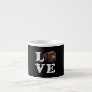 Dog Lover I Love Chocolate Labrador Retriever Espresso Cup