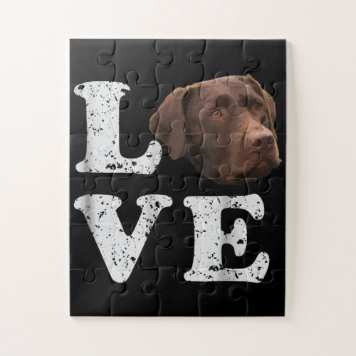 Dog Lover  I Love Chocolate Labrador Retriever Jigsaw Puzzle