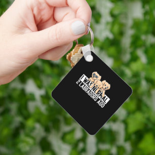 Dog lover I was normal 2 labradors ago Labrador Re Keychain