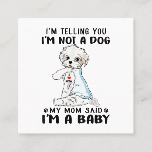 Dog Lover  Im Telling You Im Not A Maltese Dog Square Business Card