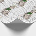 Dog Lover Irish Wolfhound in Antlers Christmas Wrapping Paper