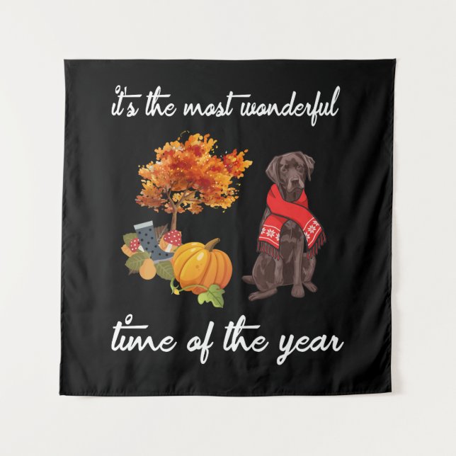 Dog Lover |  It's The Most Wonderful Time Of  Year Tapestry (Front)