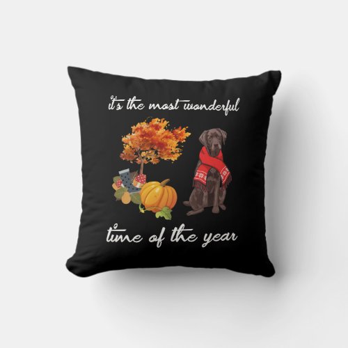 Dog Lover   Its The Most Wonderful Time Of  Year Throw Pillow