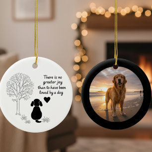 Dog Lover Joy Photo Quote Rescue Keepsake Ceramic Ornament