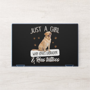 Dog Lover Just A Girl Who Loves Labrador Tattoos HP Laptop Skin