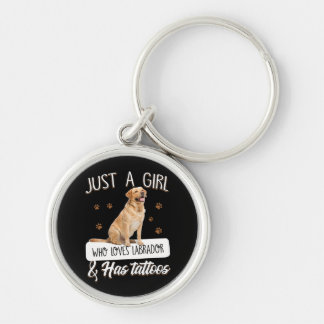 Dog Lover | Just A Girl Who Loves Labrador Tattoos Keychain