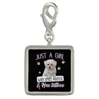 Dog Lover | Just A Girl Who Loves Maltese & Tattoo Charm