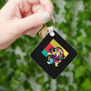 Dog Lover Labrador Art For WomenMen and Kids Keychain