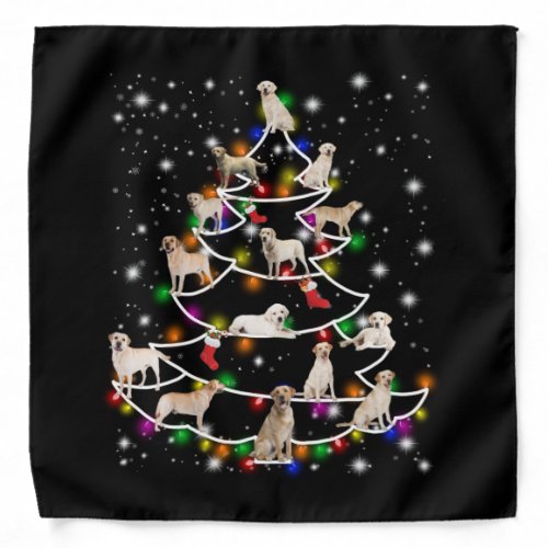 Dog Lover  Labrador Christmas Tree Bandana