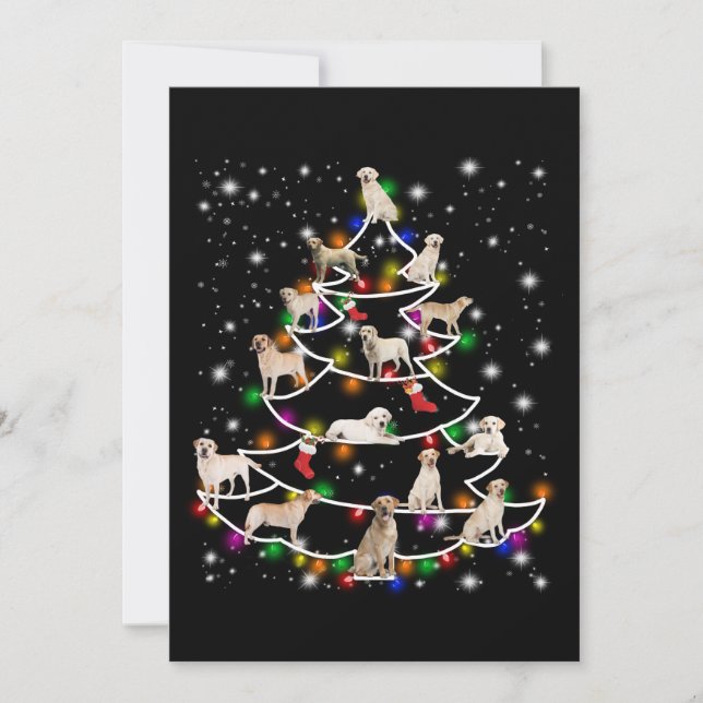 Dog Lover | Labrador Christmas Tree Card (Front)