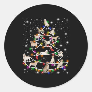 Dog Lover Labrador Christmas Tree Classic Round Sticker