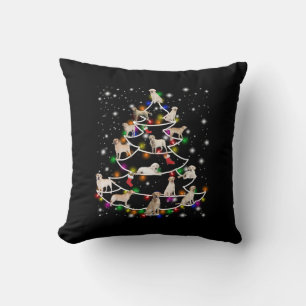 Dog Lover Labrador Christmas Tree Throw Pillow
