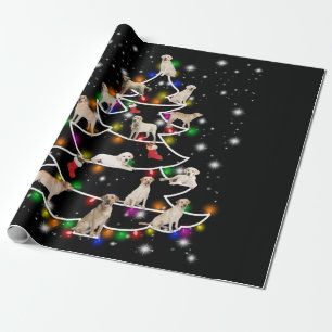 Dog Lover Labrador Christmas Tree Wrapping Paper