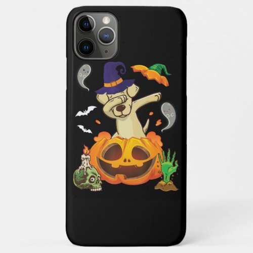 Dog Lover  Labrador Dog Dabbing Pumpkin Halloween iPhone 11 Pro Max Case