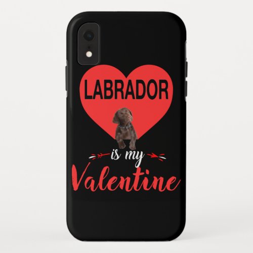 Dog Lover  Labrador Is My Valentine iPhone XR Case