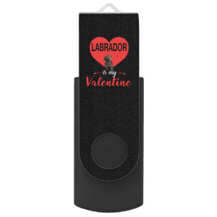 Dog Lover Labrador Is My Valentine Flash Drive