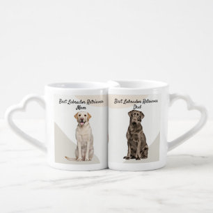 Dog Lover Labrador Retriever Best Mom, Best Dad Coffee Mug Set
