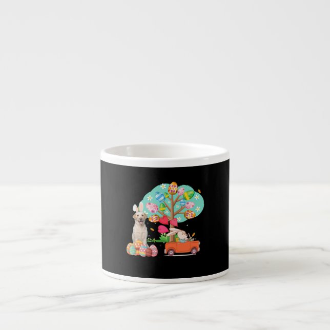 Dog Lover | Labrador Retriever Easter Day Espresso Cup (Front)