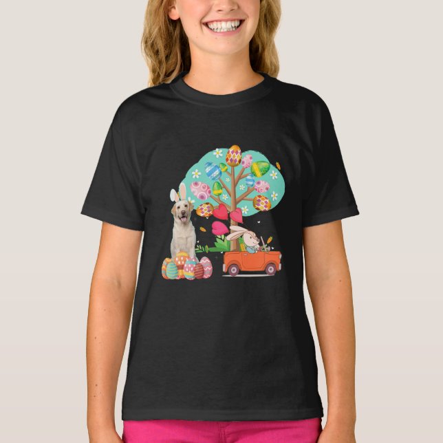Dog Lover | Labrador Retriever Easter Day T-Shirt (Front)