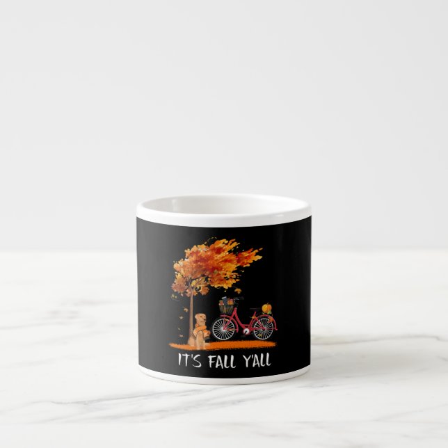 Dog Lover | Labrador Retriever It's Fall Y'all Espresso Cup (Front)
