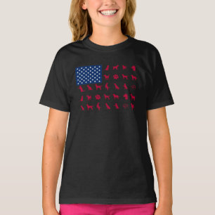 Dog Lover   Labrador Retriever USA American Flag T-Shirt