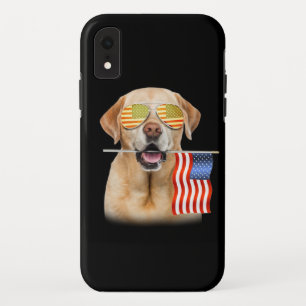 Dog Lover   Labrador Retriever USA Flag iPhone XR Case