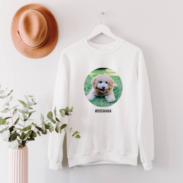 Dog Lover Large Custom Photo Circle with Your Text Sweatshirt (Creator Uploaded)