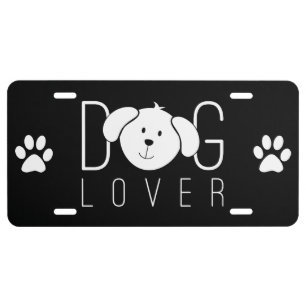 "Dog Lover" License Plate