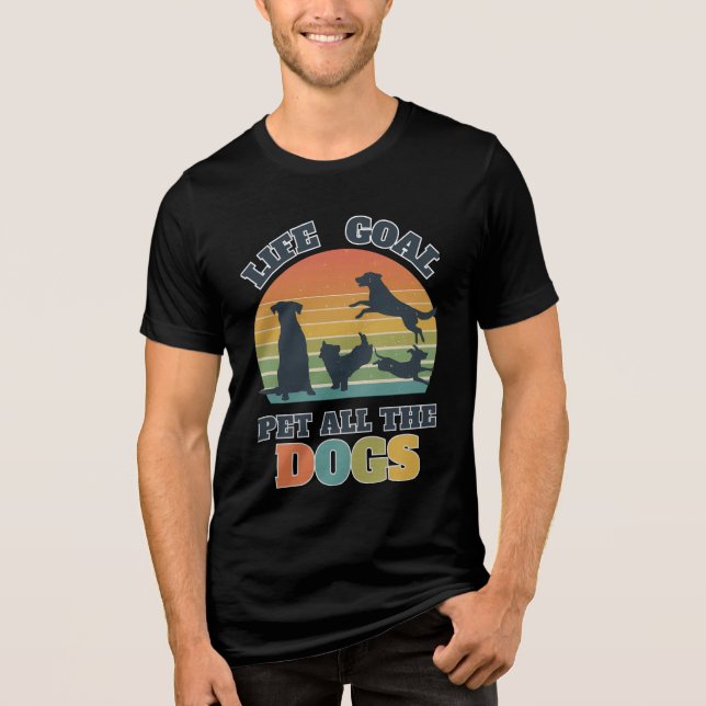 Dog Lover Life Goal Design for Animal Rescue Tri-Blend Shirt (Front)