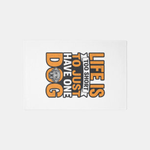 Dog Lover Life Is Too Short Vintage Shirt Design_1 Rug
