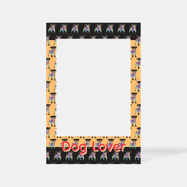 Dog Lover Logo Selfie Board Frame (Front)