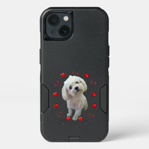 Dog Lover  Love Heart Maltese Puppy Owner iPhone 13 Case